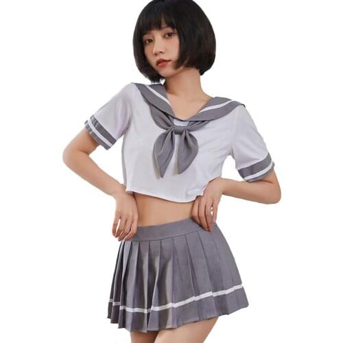 New Sexy Lingerie Female Role Playing Women Student Uniform Body Suit Q596