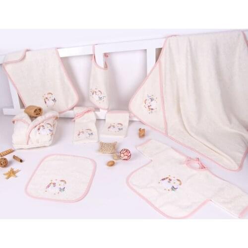 Newborn Baby Hospital Outlet with Unicorn Embroidery 8 Pieces