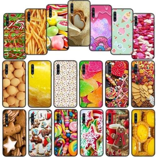 Biscuits Egg Tart Candy Soft Cover Case for Samsung Galaxy S20fe S21 Plus A02 A12 A32 A52 A72 F62 M02 M62 Ultra Cover