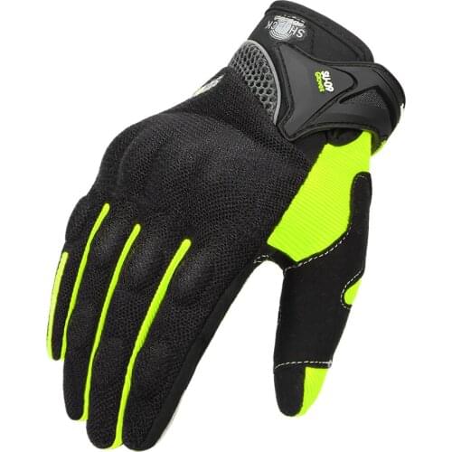 Summer Motorcycle Gloves Men Green Motocross Motorbike Moto Gloves Touch Screen Racing Riding Full Finger Gloves Protective Gear