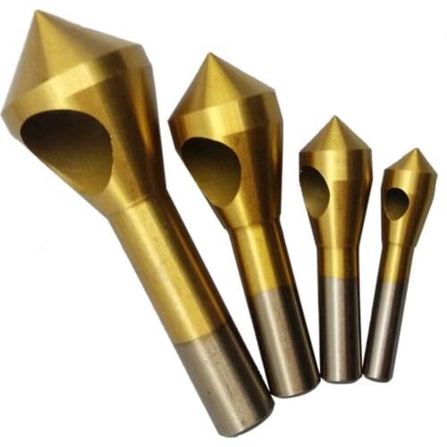 Durable 4pcs Inclined Hole Chamfer Countersink Deburring Drill Crosshole Cut Tool practical cone hole