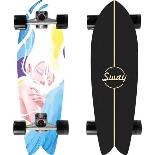 Professional Skateboarder CX4 Land Surfing Skateboard Men Cruise Truck Ski Training Skate Board Big Fish Skateboard