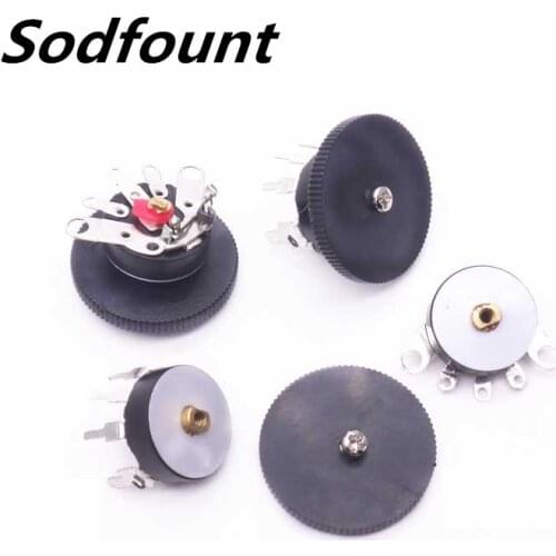 10pcs 1pcs RV12MM curved foot straight foot switch radio amplifier volume potentiometer 10K 50K with turntable