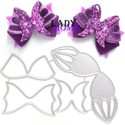 Bat Hair Bows Scrapbooking Dies Embossed Creative Knife Template Stencil for DIY Paper Album Photo Cards Making Dies Cut Die