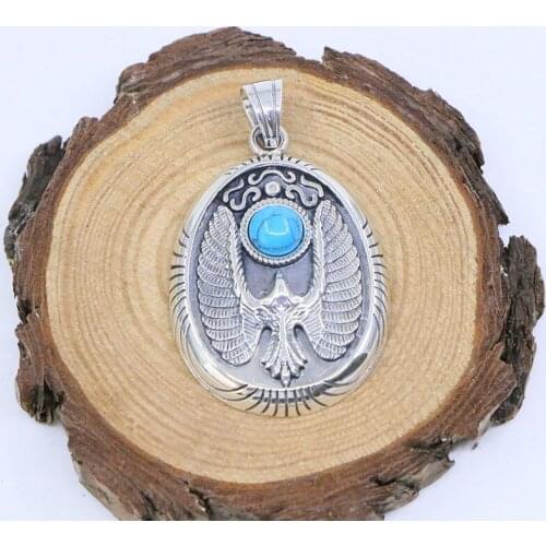 S925 Sterling Silver Takahashi Goro Eagle Pendant Male And Female Classical Jewelry Embossed Retro Thai Silver Pendant