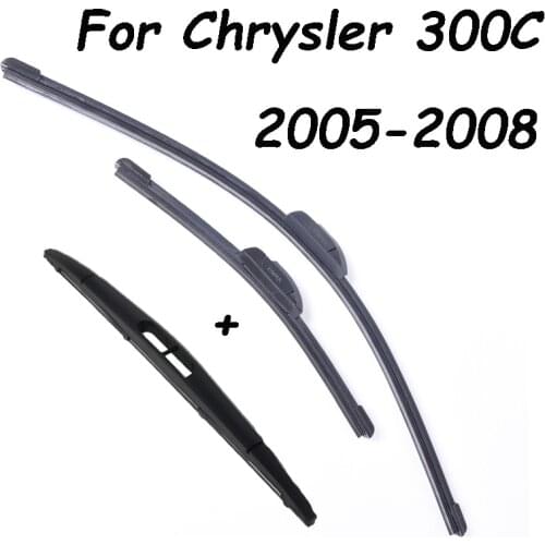 Front & Rear Wiper Blades For Chrysler 300C From 2005 2006 2007 2008 Years Car Windshield Wipers Car Styling