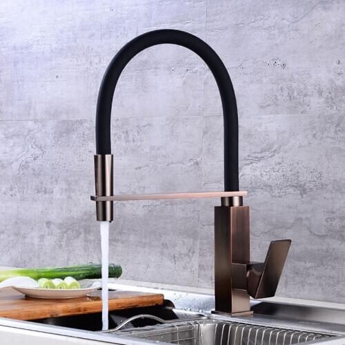 Kitchen Faucet Mixer Brass Tall Kitchen Sink faucet Pull Out Spray Single Handle Swivel Spout Taps hot and cold Mixer Tap