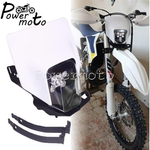 Motocross LED Dual Sport Headlight Fairing Mask for Hus FE 250/350/450/501 TE 150/250/300/250i/300i 2017-2019 Enduro Headlamp