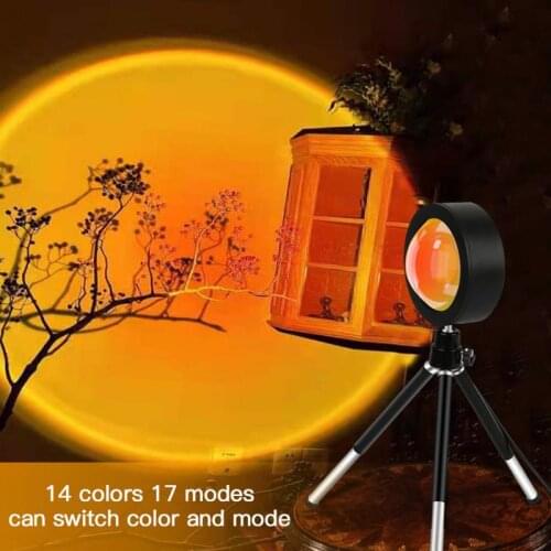 Led Night Light Sunset Projection Lamp Rainbow USB Led Decor Atmosphere Light Home Wall Coffe Decoration Colorful Lamp