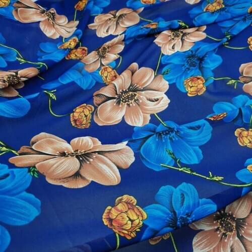 Big Flower Skirt fabric chiffon silky flowing soft breathable DIY dress blouse fabric