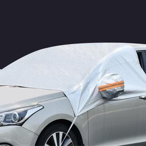 Universal Half Car Cover Breathable UV Protection Waterproof Outdoor Car Shield Car Covers