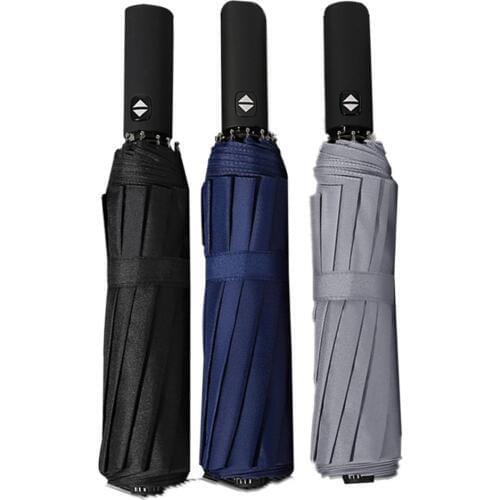 Wind Resistant Folding Automatic Umbrella Rain Women Auto Luxury Big Windproof Umbrellas Rain For Men Black Coating UV Parasol