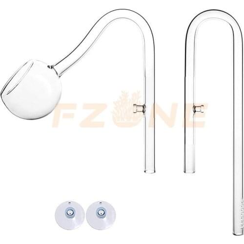 VIV ADA Quality Clear Glass Poppy Inflow Outflow for Filter Pipe Water Pump Accessories