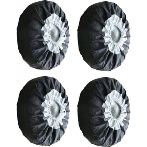 210D Oxford Cloth Coated Silver Car Tire Sunscreen Cover RV Tire Protection Cover Car Exterior Accessories