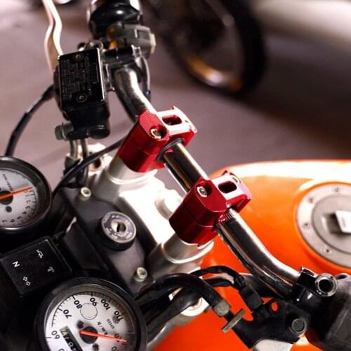 HandleBar Fat Bar Mount Clamps Risers Adaptor 7/8" 11/8" Dirt Pit Bike ATV CNC