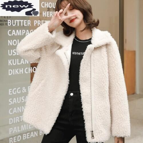 Winter Women Real Fur Patchwork Short Slim Wool Coat Vintage Moto Biker Female Woolen Jacket Colors Manteau Hiver Femme