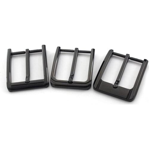 1pcs 35mm Fashion Belt Buckle Black For Men Metal Clip Buckle End Bar Heel Bar Single Pin Buckle for Leather Craft Strap DIY