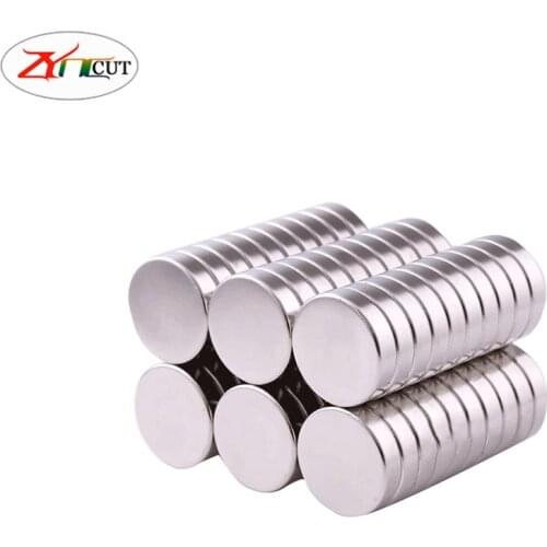20pcs/lots 15mm thick 2 3 4 5 8 10mm high magnetic circular magnet rare earth permanent magnet sheet electroplating small magnet