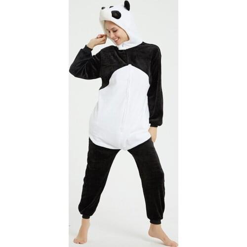 3D Panda Kigurumi Pajamas Cartoon Onesies For Adults Animal One-Piece Suit Pijama Sleepwear Halloween Cosplay Costume Bodysuit
