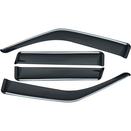 4pcs Car Styling Smoke Window Sun Rain exterior visor Deflector Guard For Nissan Pickup 2009-2015 2016 2017 2018 Accessories