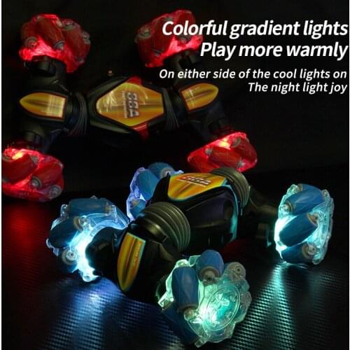 Remote Control Stunt Car Gesture Induction Dual-Drive Twisted Off-Road Vehicle Colorful Light Music Drift Dancing Toy Car