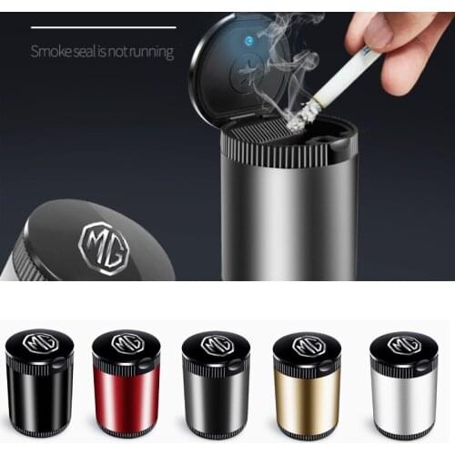 Car Ashtray Cup Holder with LED Accessories for MG 350 42 550 MG3 MG5 MG6 MG7 TF ZR ZS GS GARAGE Morris 3 Auto Metal Ornaments