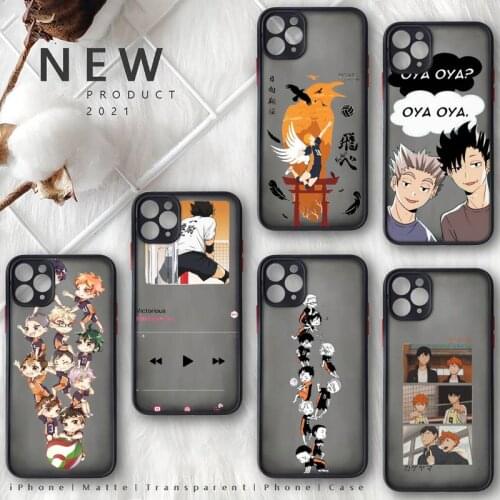 Haikyuu anime Phone Case Matte Transparent for iphone 11 12 pro mini XS XR X max 7 8 plus TPU Mobile bags coque shell funda