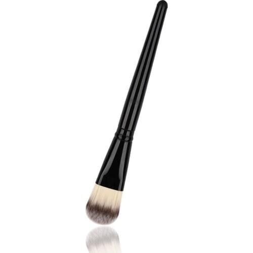 1Pc Black Plastic Foundation Brush Professional Beauty Cosmetic Concealer Brush Powder Brush Soft Natural Hair Makeup Brush Tool