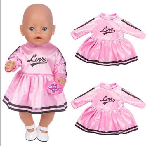Shine Sport Dress Clothe Fit For born baby 43cm Doll Clothes Doll Accessories For 17inch Baby Doll