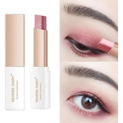 Two-tone Eyeshadow Stick Eye Modification Gradient Matte Pearlescent Eyeshadow Waterproof Long-lasting Eye Makeup