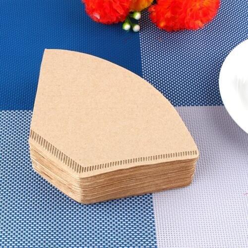 100x Unbleached Coffee Filter Papers Cones Cups Brewer Espresso Strainer Dripper American Coffee Maker Filter Paper