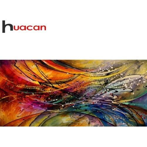 Huacan Diamond Painting Full Square/round Abstract Diamond Embroidery Mosaic Cross Stitch Flower Handmade Gift