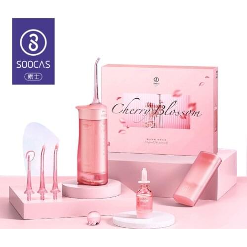 SOOCAS W1 Water Flosser Teeth 4 Type Nozzle Cleaner Oral Irrigator Cleaner 7-modes Water Tank Removeable Dental Cleaning Machine