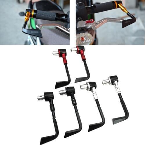 JEAZEA Motorcycle CNC Anti Fall Brake Clutch Levers Handguard Hand Grips Handle Bar Protector For Bike Harley ATV Dirt Bike