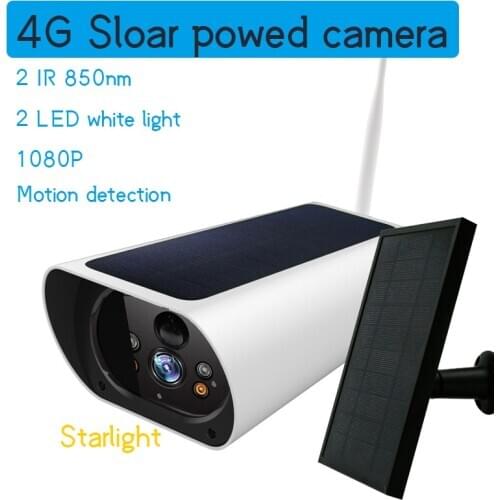 4G SIM/WIFI Solar Panel Camera 2MP HD Security Monitor Outdoor 1080P Smart Home Surveillance Solar ip Camera Wifi surveillance