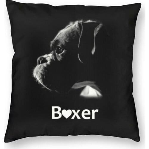 Cool Boxer Dog Love Square Throw Pillow Case Decoration 3D Double-sided Printing Animal Cushion Cover for Car
