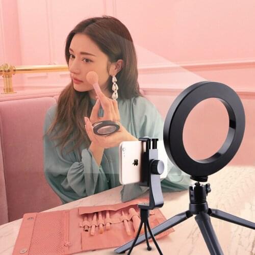 LED Selfie Tripod Ring Lamp For Youtube Tiktok Video Live Cell Phone Holder Stand Photography Lighting