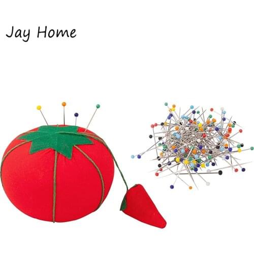 Cute Tomato Shaped Needle Pin Cushions Handcraft Needle Holder for Cross Stitch Sewing Embroidery Needle Pin Cushion Pillow