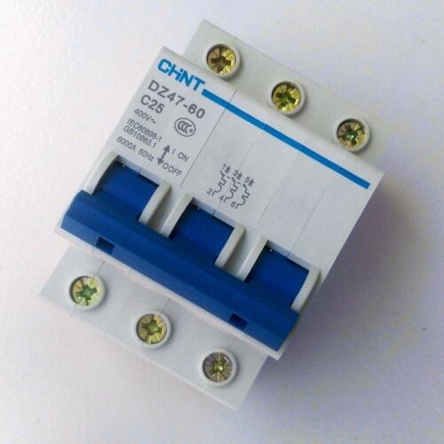 CHINT C45N Mini Circuit Breaker DZ47-60 3P C25A 400V MCB