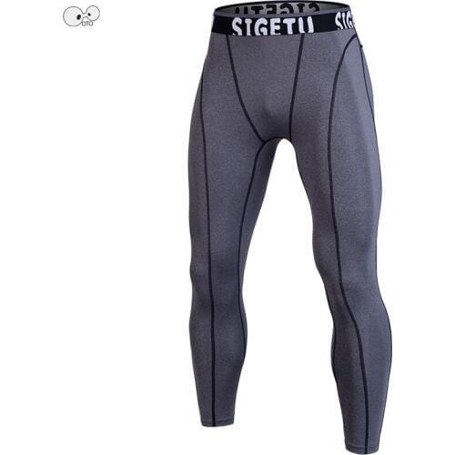 Men Quick Dry Sports Jogging Leggings 2019 Running Compression Tights Breathable Fitness Gym Training Pants Elastic Sportswear