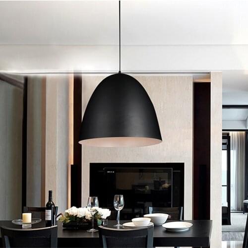 Nordic simple Ceiling lamp E27 aluminum pendant lights, living room dining table bedside decorative lighting