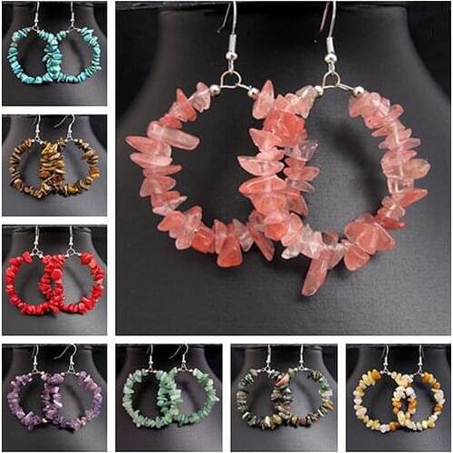 New Arrival Gemstone Jewelry Handmade Coral Turquoise Tigereye S925 Sterling Silver Dangle Earring Fine Birthday Lady Gift