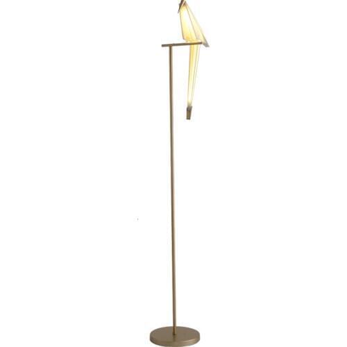 Wholesale Home Living Room Luxury Inside Brass Acrylic Bird Unique Led Standing Gold Decorative Modern Floor Lamp For Hotel