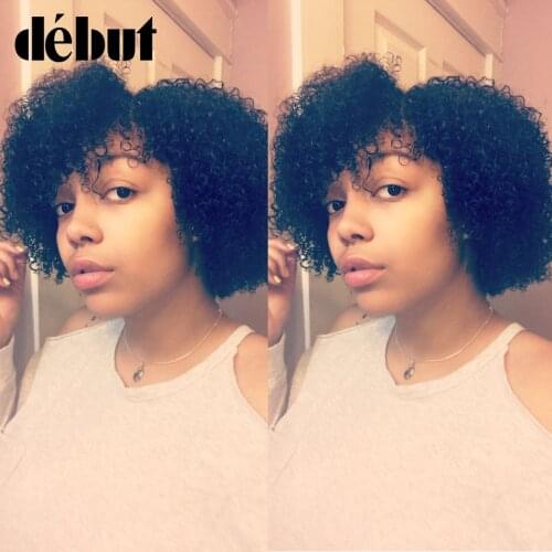 Preplucked Bob Lace Part Wigs Debut Lace Frontal Short Curly Bob Wigs Natural Black Kinky Curly Cheap Remy 100% Human Hair Wigs