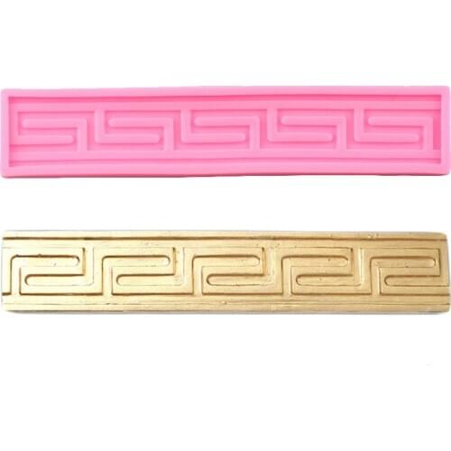 Relief Lace Border Silicone Mold Wedding Fondant Cake Decorating Tools Polymer Clay Candy Chocolate Gumpaste Molds