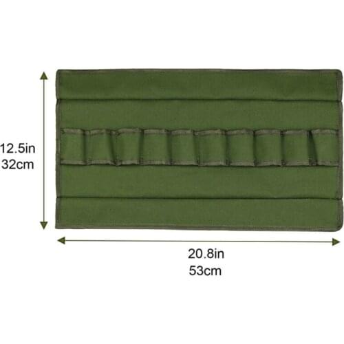 066E Super Roll Tool Roll,Multi-Purpose Tool Roll Up Bag, Wrench Roll Pouch,Waterproof Canvas Tool Organizer Bucket