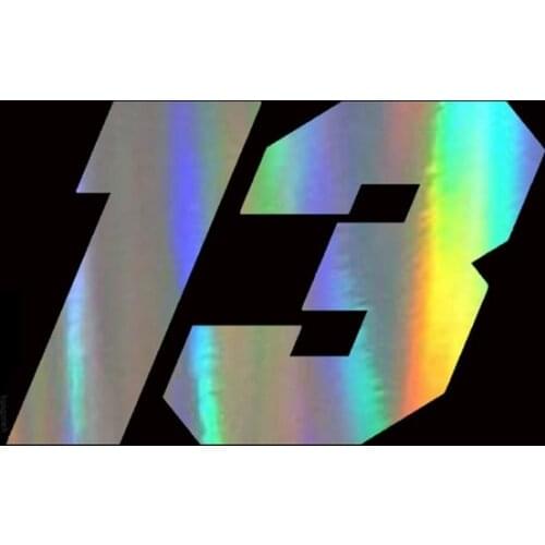 Number 13 Reflective Car Stickers Motorcycle Personality Waterproof Funny JDM Vinyl On Car styling for yamaha suzuki