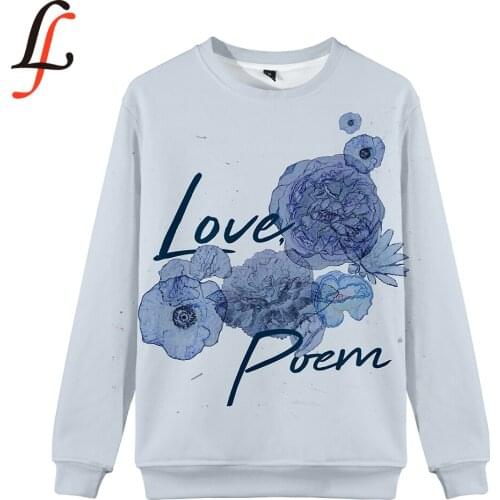 IU Lee Ji Eun Sweatshirt Love Poem IU Sweater Boys and Girls Plus Velvet Casual Style Family Matching Outfit Sweaters