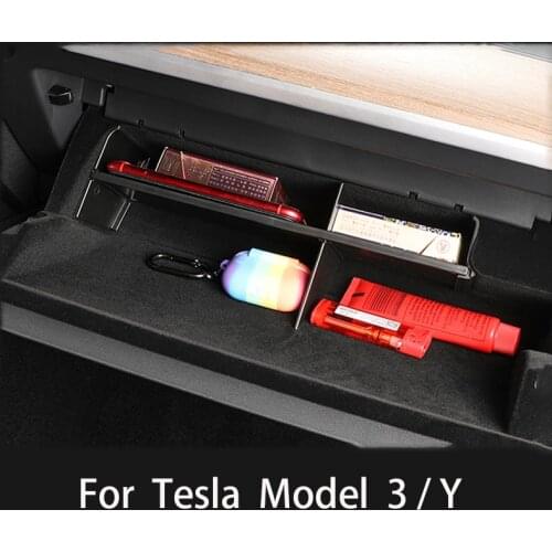 For Tesla Model 3 Car Central Armrest Box ABS Glove Box Anti-Slip Car Accessories Storage Box for Tesla Model 3 Dropship