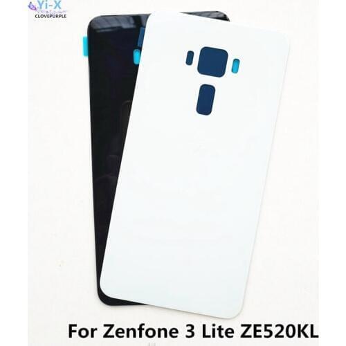 5pcs/lot Back Battery Cover For Asus ZenFone 3 LITE ZE520KL Glass Battery Door Back Housing with logo Patrs